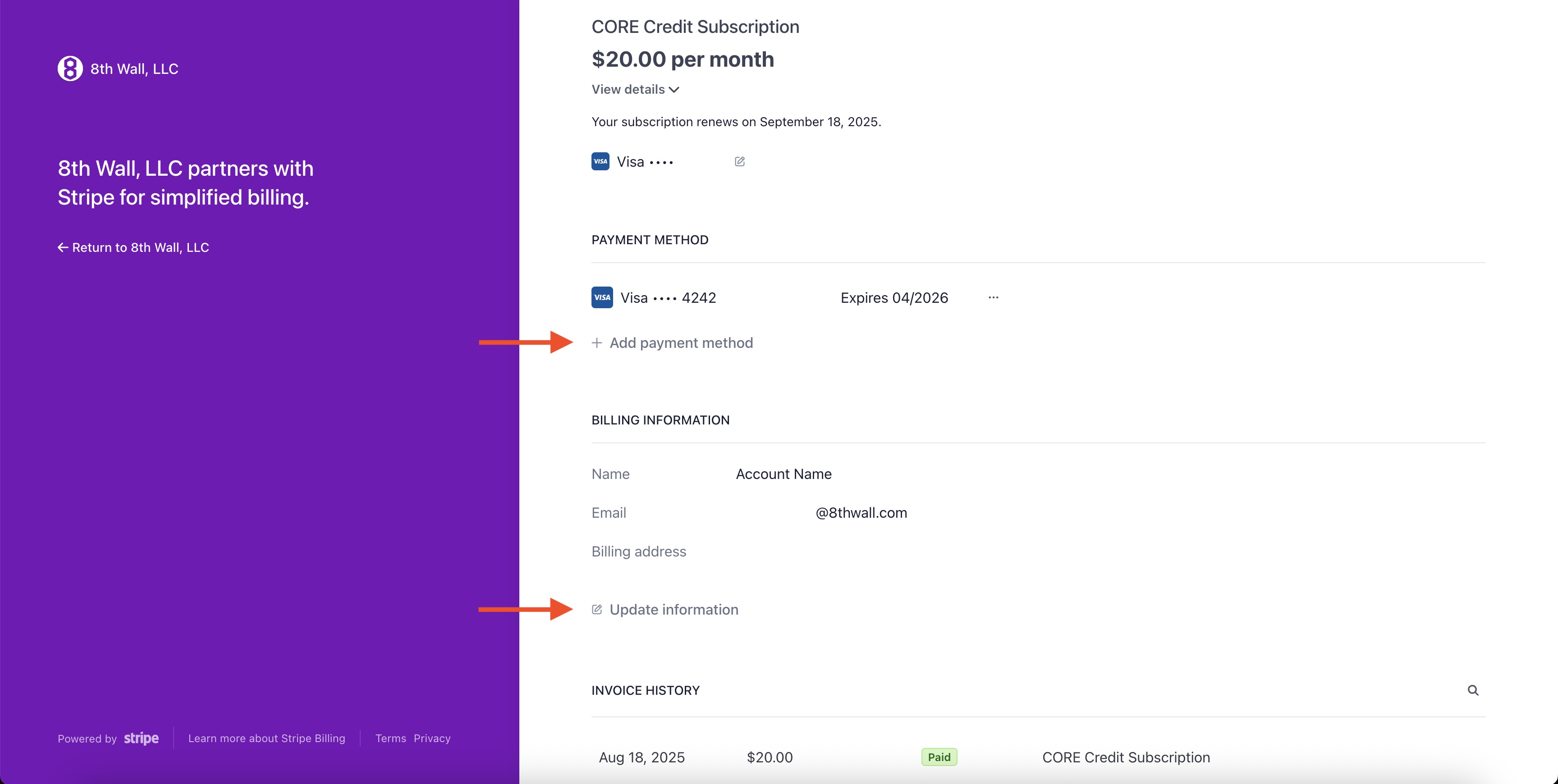 PaymentMethods