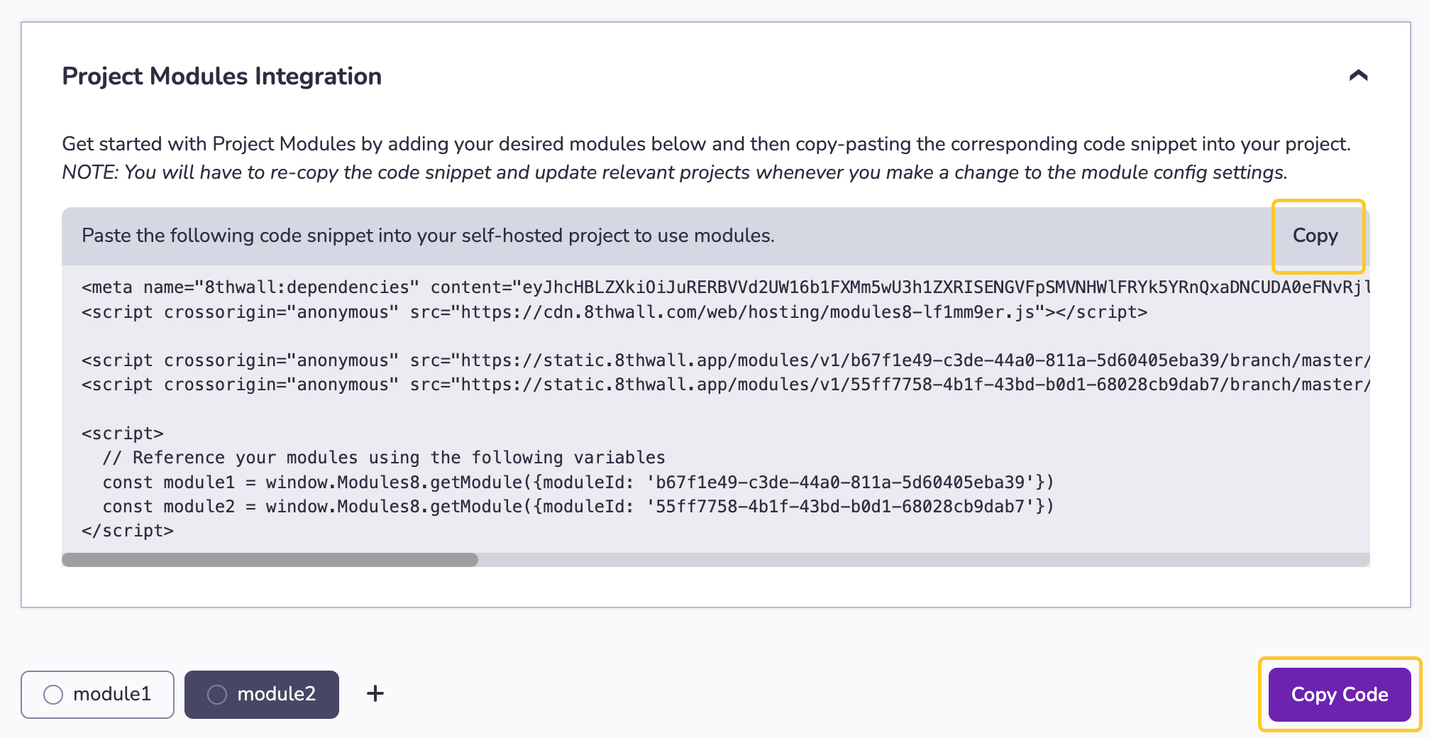 self-hosted-project-module-copy-code