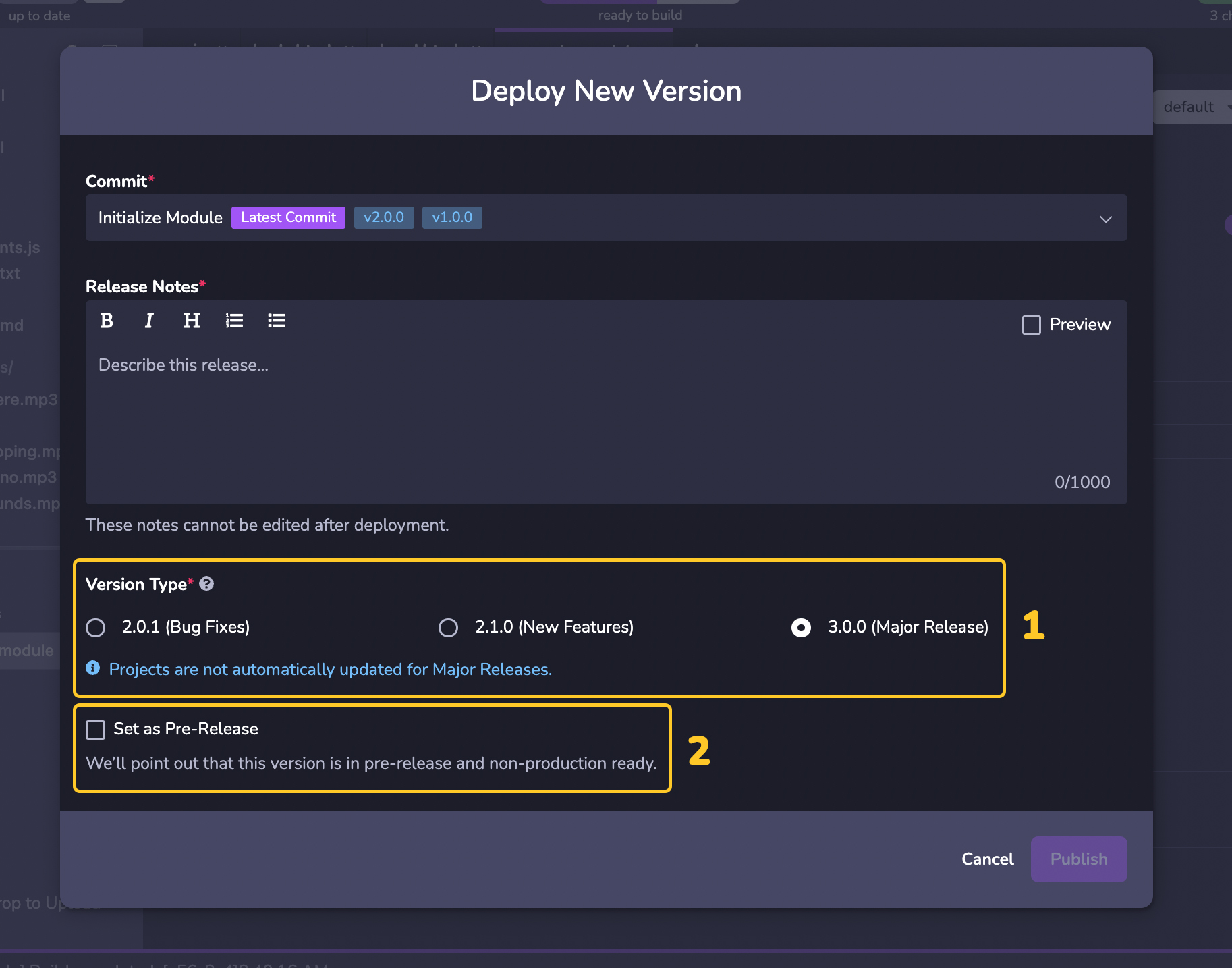 ModulesDeployNewVersion